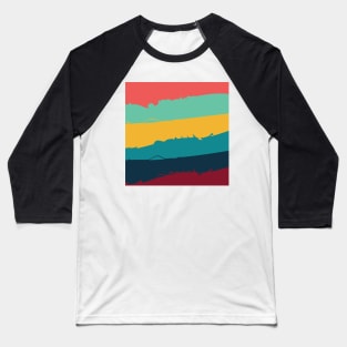 Colorful abstract rainbow pattern Baseball T-Shirt